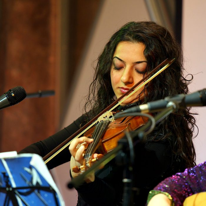 The Halcyon Quartet are amplified now, and the arguments have already started